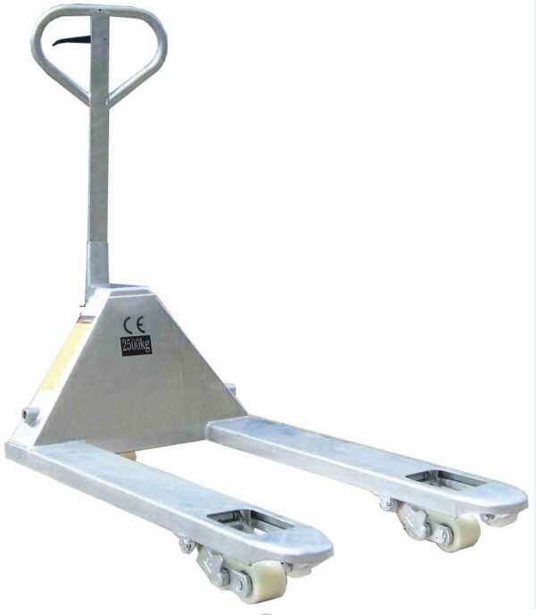 Semi-Stainless Steel Pallet Truck 520mm x 700mm (Closed Forks)